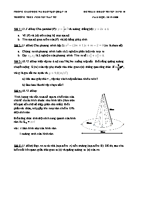 Đề tham khảo tuyển sinh Lớp 10 môn Toán - Năm học 2019-2020 - Trường THCS Nguyễn Văn Tố